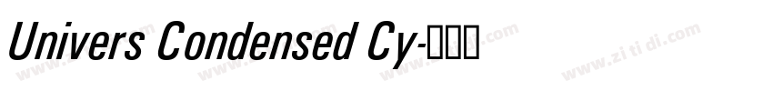 Univers Condensed Cy字体转换